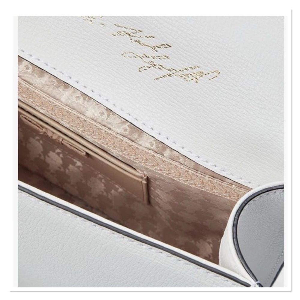 KARL LAGERFELD Legacy Simone White Crossbody Bag Top Handle Color Logo LIKE NEW - Picture 7 of 16